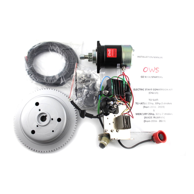 Electric Start Kit [Mercury 25hp-30hp 2 cyl 2 stroke/Tohatsu 25hp-30hp 2 cyl 2 stroke, M25, M30H]